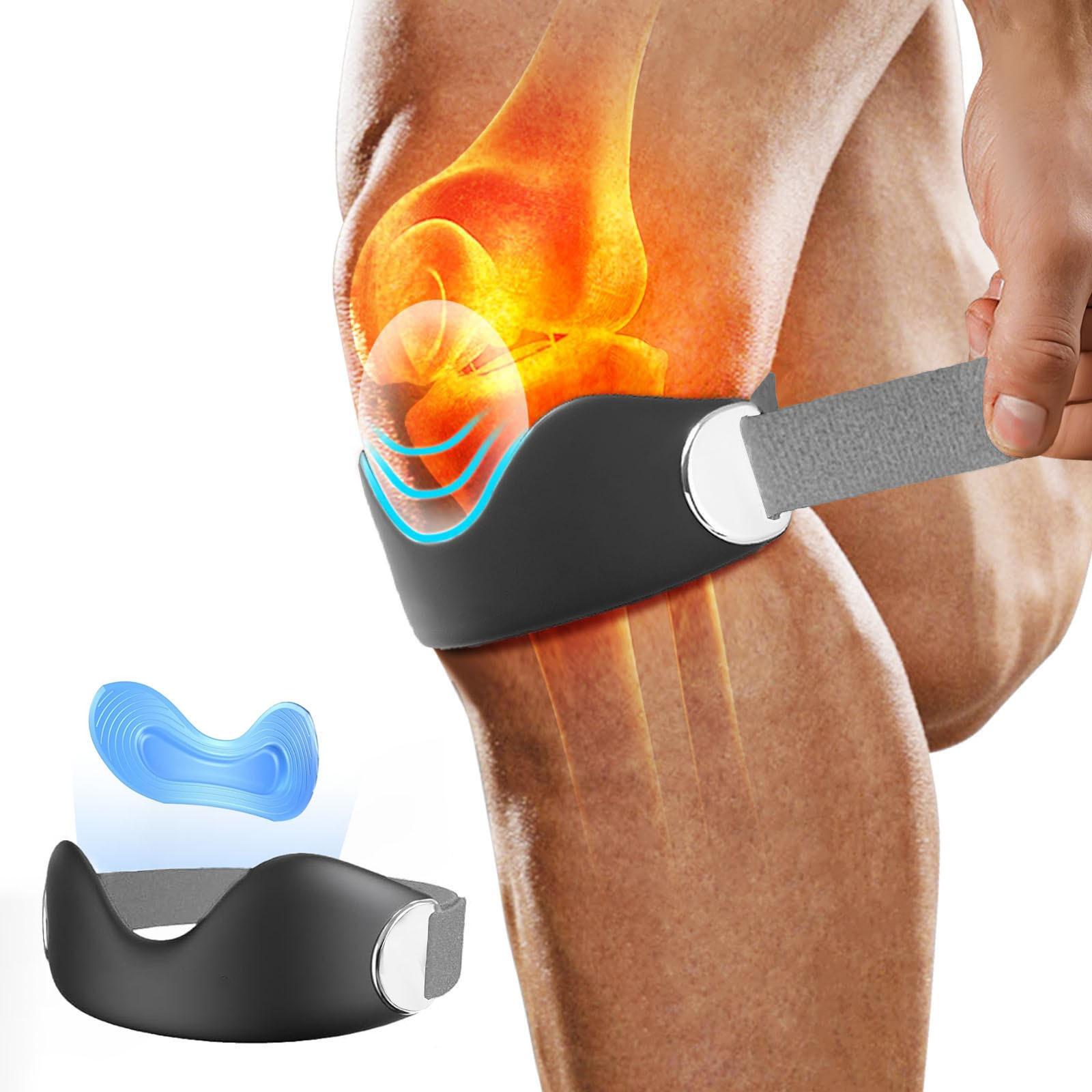 

1Pcs Knee Braces with Silicone Sleeve for Stabilizing the Knee Tendon,Adjustable Strap Non-Slip Patellar Tendon Stabilizer чёрный