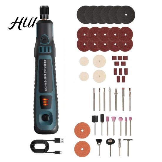 Multi-functional Cordless Rotary Tool Mini 3-Speed USB Rechargeable with Accessories Electric for DIY Crafts Jewelry Making Wood Carving Polishing