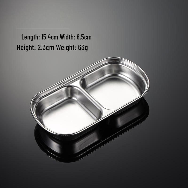 

ZISIZ Квадратные соусницы из нержавеющей стали с 2 отделениями - Набор из 6 штук