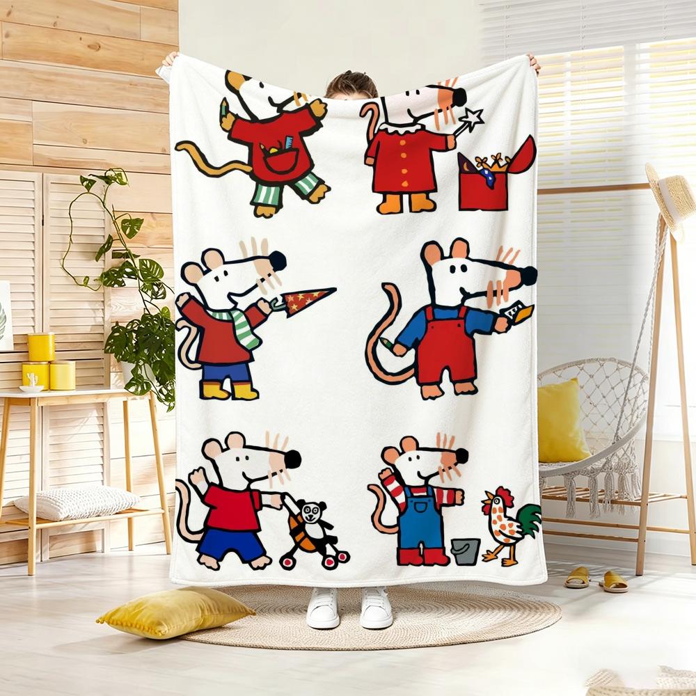 Cartoon M-MaisyS MuisS Plaid Zacht Warm Plaid voor Slaapkamer Woonkamer Bed Reizen Kamperen Picknick Cadeau