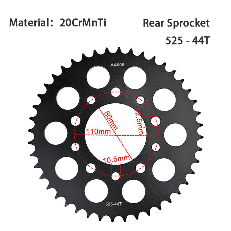 525 Chain 16/42/44/45 T 16T Front 42T/44T/45T Rear Sprocket For HONDA XRV750 Africa Twin RD04 1990-1992 XRV 750 RD07 1993-2003