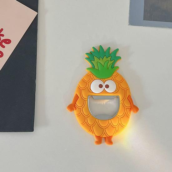 Cartoon Flaschenöffner Kühlschrankmagnet 3D Sandwich Zwiebel Banane Wassermelone Ananas Flaschenöffnungs Werkzeug Kühlschrankmagnet Zubehör