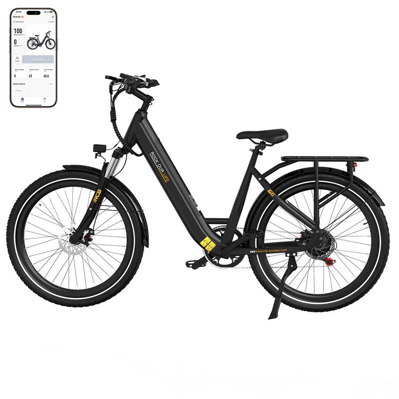 RCB G6 Outdoor Commuting Ebike For Adult 27.5 Inch All Terrain Tires 350W Motor 36V10.4Ah Battery City Electric Bicycle With IP54 Waterproof