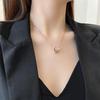 Baojia 18K Rose Gold Titanium Necklace: Elegant Small Waist Pendant for Women