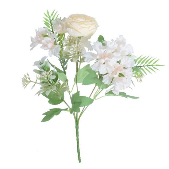 Смешанный букет искусственных цветов Розы из искусственного шелка Цветы гортензии со стеблем Свадебные