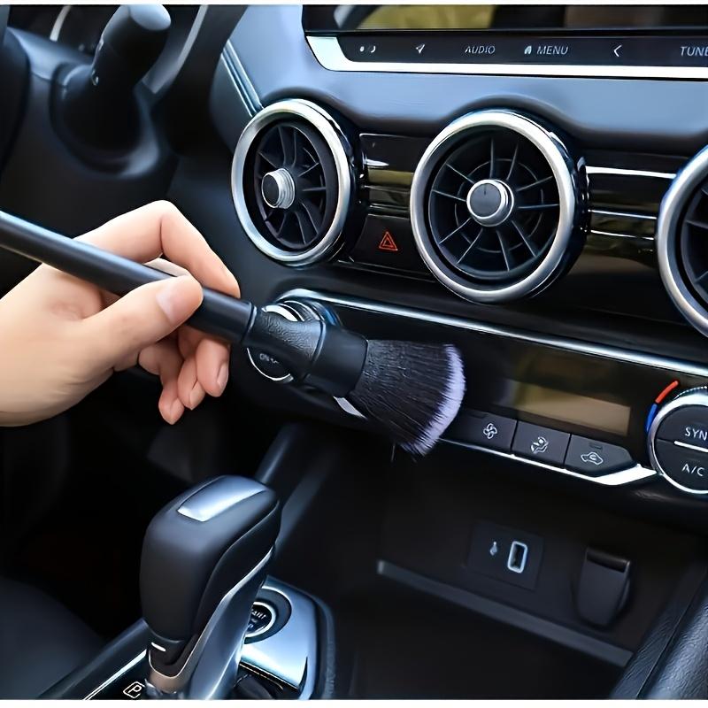 2-Section Car Interior Detail Brush, Soft Bristle Cleaning Brush,  Brush, Car Interior Cleaning Tool, Dashboard  Brush, Plastic Material