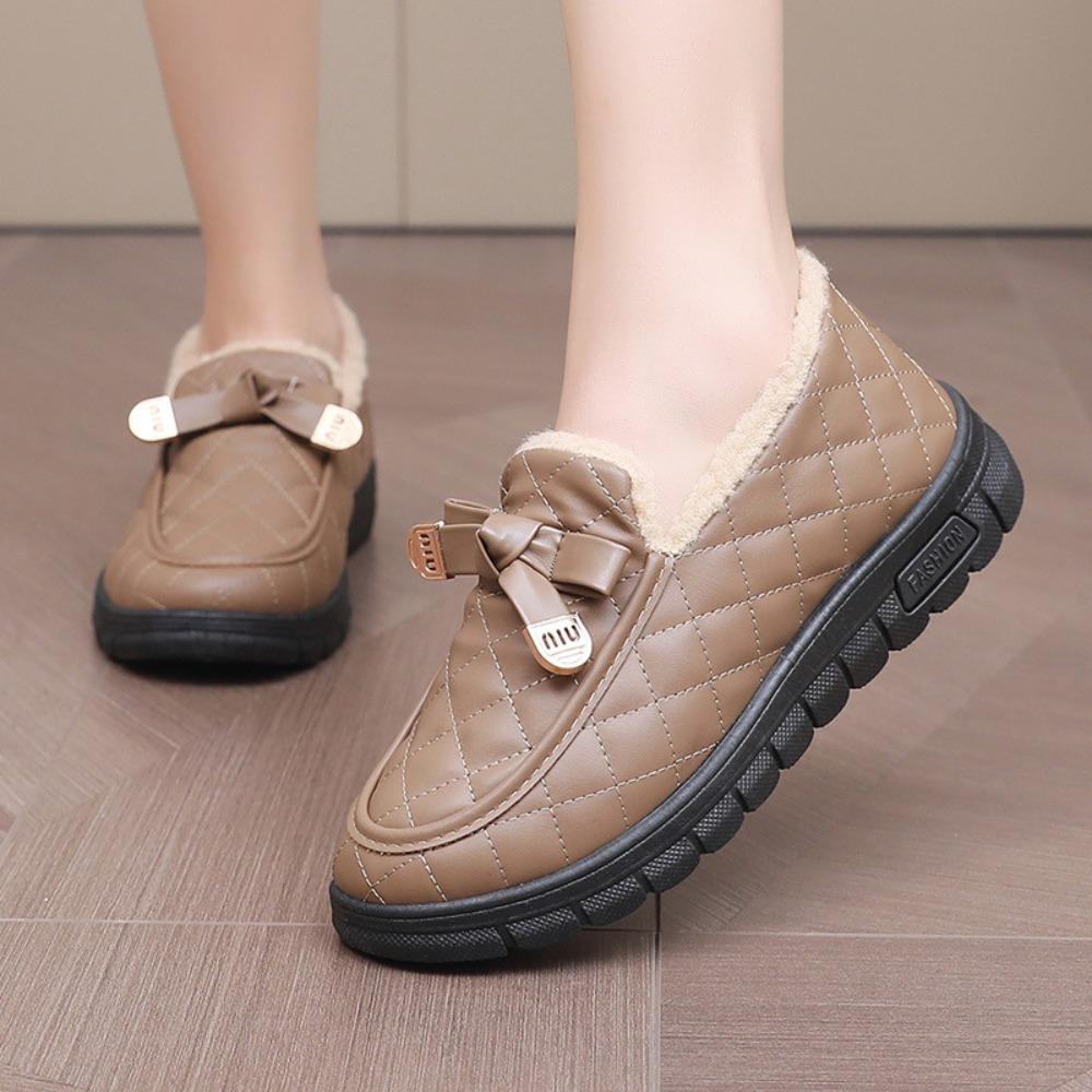 Damenmode Rutschfeste Ballerinas Lässige Weiche Leichte Slipper Verdickende Bequeme Warme Schuhe für den Winter
