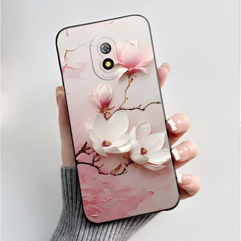 Coque de téléphone imprimée pour Itel A16 / A16PLUS / A23 / ITEL Alpha Lite Funda Coque Souple en Silicone Noir Coque Fleurie Mignonne Capa