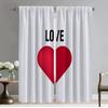 Halloween Decoration Heart Partition Elegant Room Curtains for Camera Blackout Curtain Kitchen Curtains 2 Pieces Shades Living