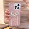 Luxury Flash Diamond for iPhone16Pro Max Sticker Diamond Apple 17Pro/14 Bow Tassel Mobile Phone Case