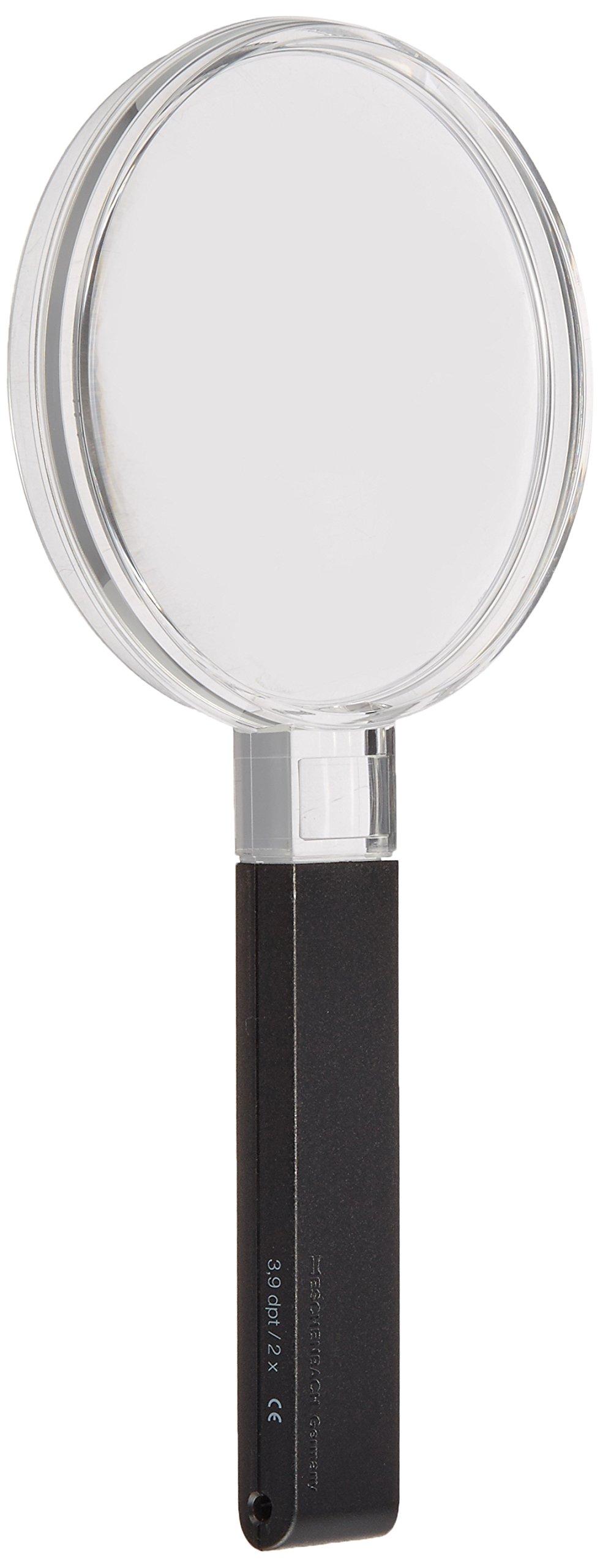 

ESCHENBACH Handheld Magnifier Biconvex 2x Magnification 5x Sub Lens 2642-100 чорний