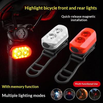 Feux de Vélo Avant Arrière Rechargeables Vélo Cyclisme Lampe Torche USB pour Éclairage de Vélo Avant/Arrière/Ensemble Accessoires Lanterne de Vélo