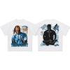 West Coast Vintage Hip Hop Shortsleeved Street Portrait Retro Rap American Tshirt