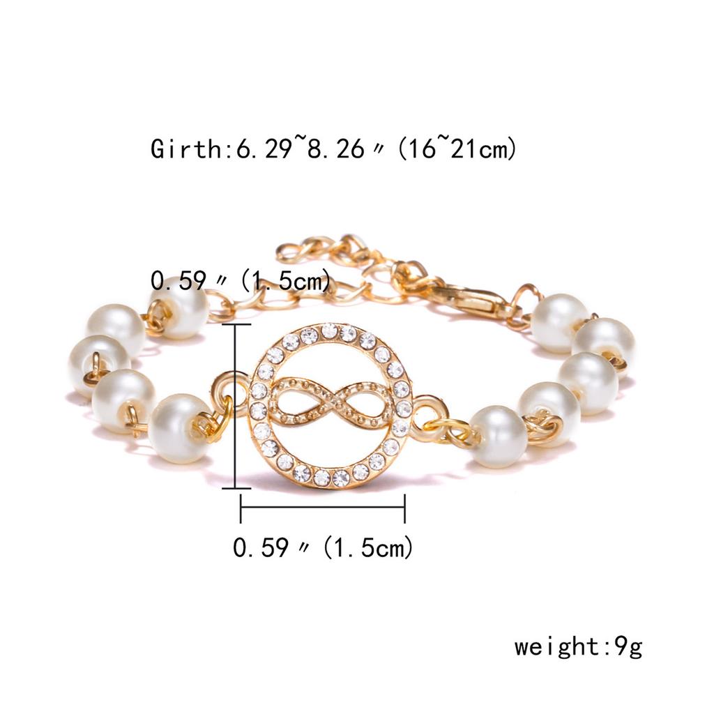 Trendy Imitation Pearl Hollow Cross Bracelets For Women Classic Rhinestone Infinity Star Moon Butterfly Heart Bracelet Jewelry