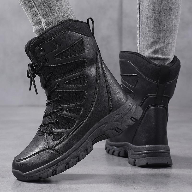 Outdoor snow boots sports tube foot warmer cotton shoes thickened with cotton to keep warm, casual and non-slip