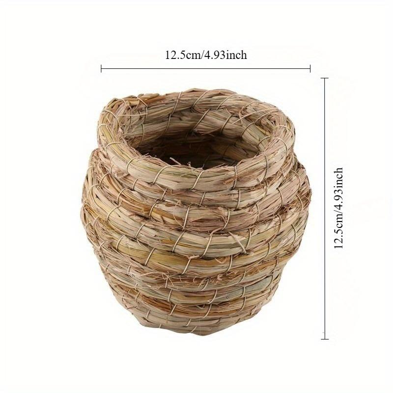 Bird Parrot Handwoven Straw Cage Animals Hamster Parrot Hatching Breeding Cave