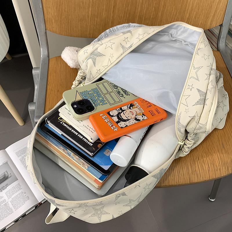 Zaino Scolastico per Studente delle Medie Zaino da Viaggio da Uomo a Grande Capacità con Stampa a Stelle da Donna