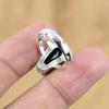 Womens day Sale Sterling Silver Black Onyx Stone New Coffin Ring Jewelry US 7.75