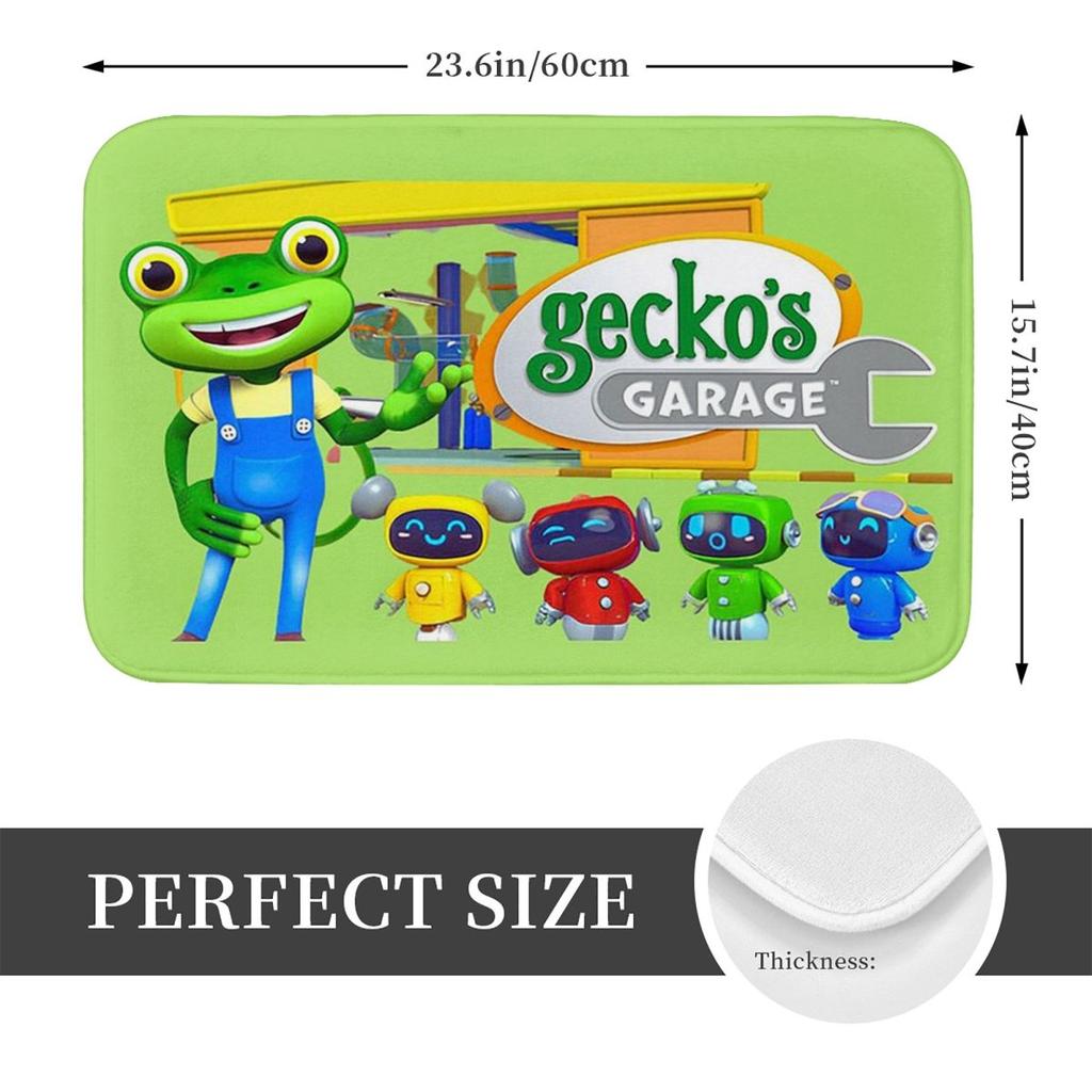 Geckos Garage Dětská rohožka Vstup do kuchyně Domácí podlahová rohožka Protiskluzový koberec pro obývací pokoj Rohožky pod nohy