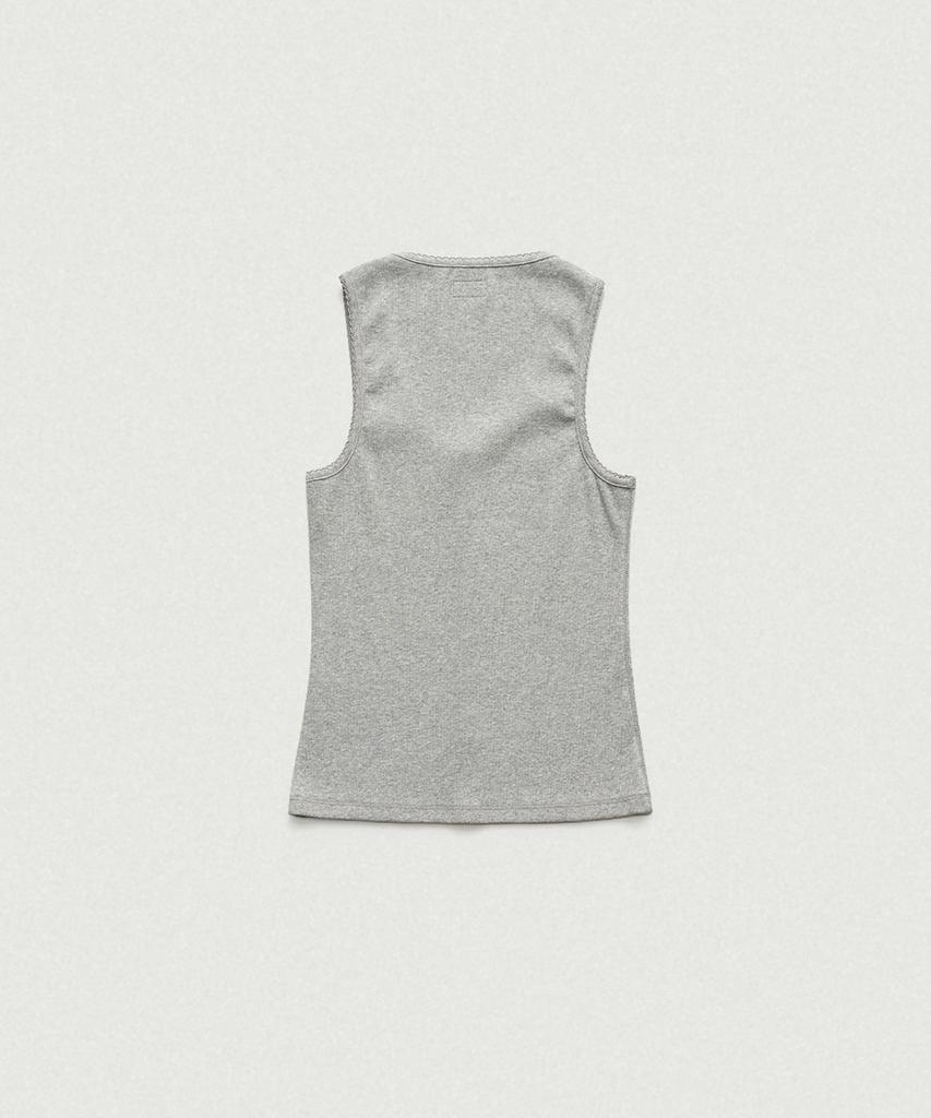 Deobanes Clara Button Layer Tank Top_Light Gray