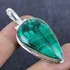 Malachite Gemstone Handmade 925 Sterling Silver Jewelry Pendant 2.17" a1f37