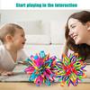 Children Magic Telescopic Ball Outdoor Flower Ball Throwing Ball Calming and Stress Relief Toys Expandable Interaction Toy