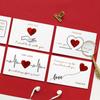 Blessings Love Greeting Cards I Love You Wedding Invitation Heartbeat Postcard  Anniversary