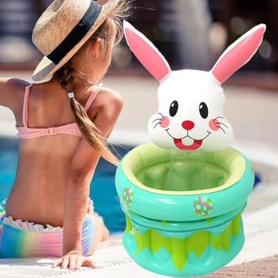 Inflatable Pool Party Cooler, Easter Bunny Ice Bucket, Gift Portable Cute PVC Drinking Cooler for