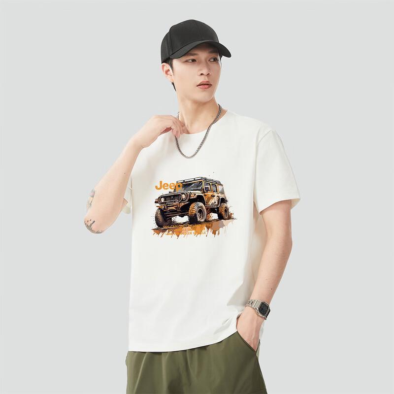 Jeep T-shirt da uomo a maniche corte 100% cotone