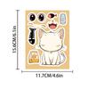 8/16sheets Kawaii Cat Cartoon Puzzle Stickers Make a Face DIY Funny Creative Assemble Jigsaw Decals Theme Party Decoration Toys