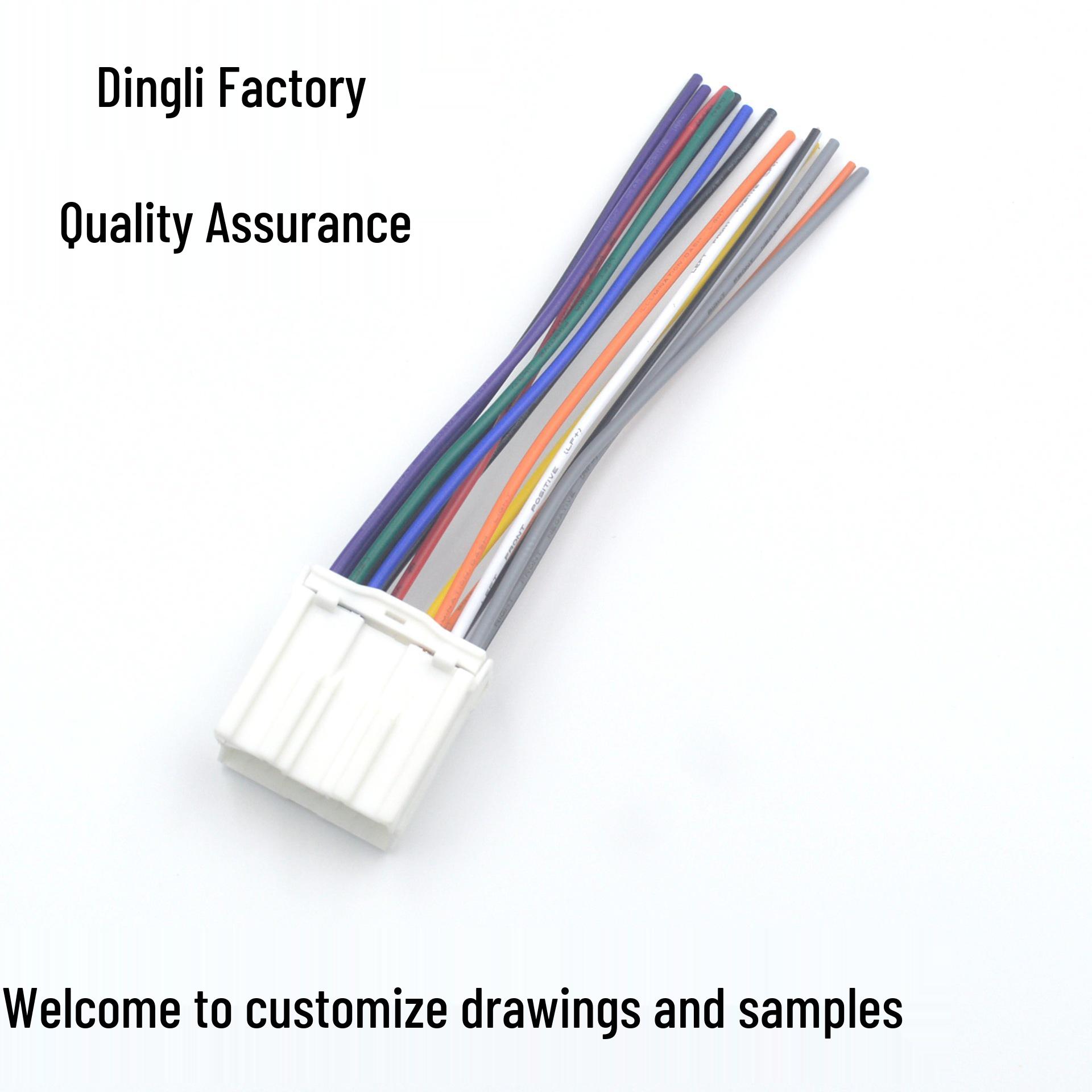 

Compatible Tail Line Female Connector for Mitsubishi Grandis, Pajero, Lancer, Jingyi Car Audio/DVD/CD Navigation Modification Top Standing