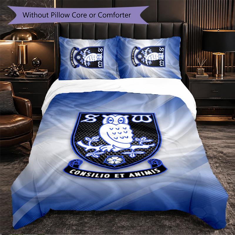 Biancheria da Letto a Tema Sheffield Wednesday Set 3 Pezzi Copripiumino Biancheria da Letto Decorativa Per Camera Adolescenti Decorazione Casa