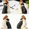 Girl Embracing Dog Sculpture Resin Miniature Statue Loss of Pet Sympathy Gift for Living Room Bedroom Display Ornament