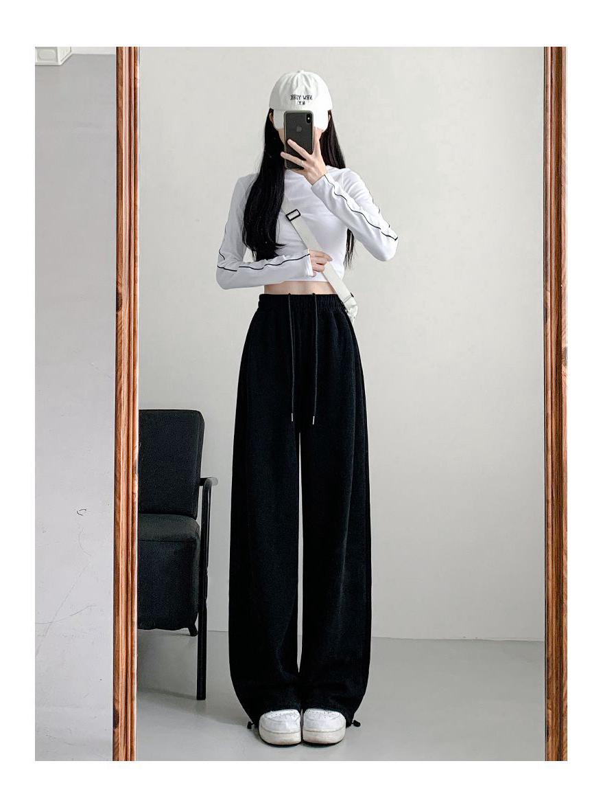 

Женские осенне-зимние 2024 брюки-кюлоты премиум-класса: Свободный, на бархатной подкладке хлопок хуа L