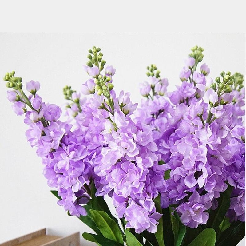 Zambile artificiale mari, ramură de flori violete, flori artificiale, pentru decorarea casei de nuntă, flori false