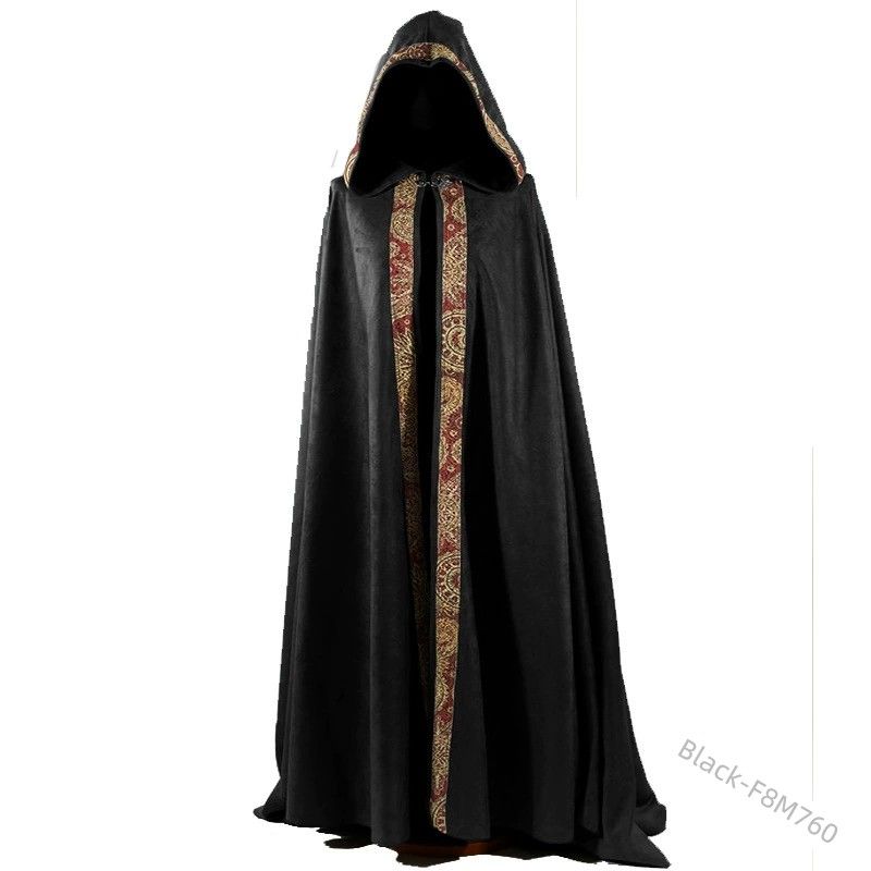 Fashion New Hooded Long Cape Cloak Retro Halloween Dress Stage Costume Women Dress Female