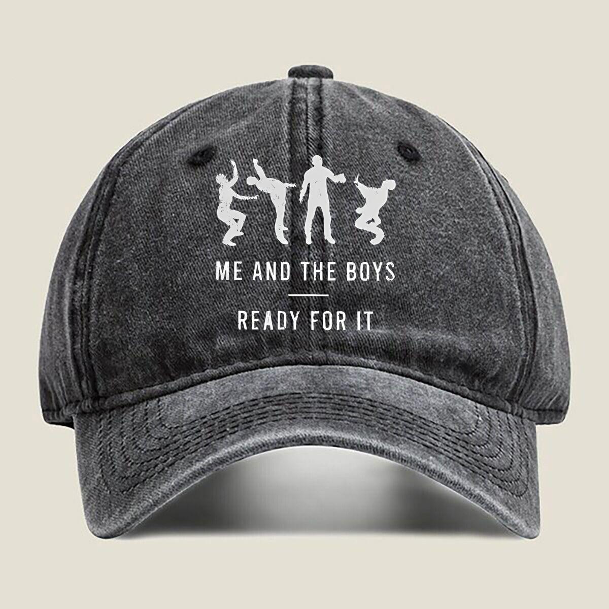 

Me and the Boys Ready for It Fashion Washed Baseball Cap Hat Outdoor Activities One Size чёрный