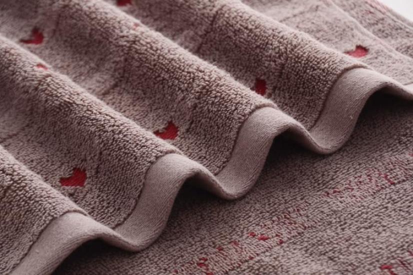 Face Towels, Heart Pattern, 100% Cotton, Towel Set, Fluffy, Soft, Gentle on Skin, Fast Absorption, Quick Drying, Durable, Breathable, Fade Resistant,