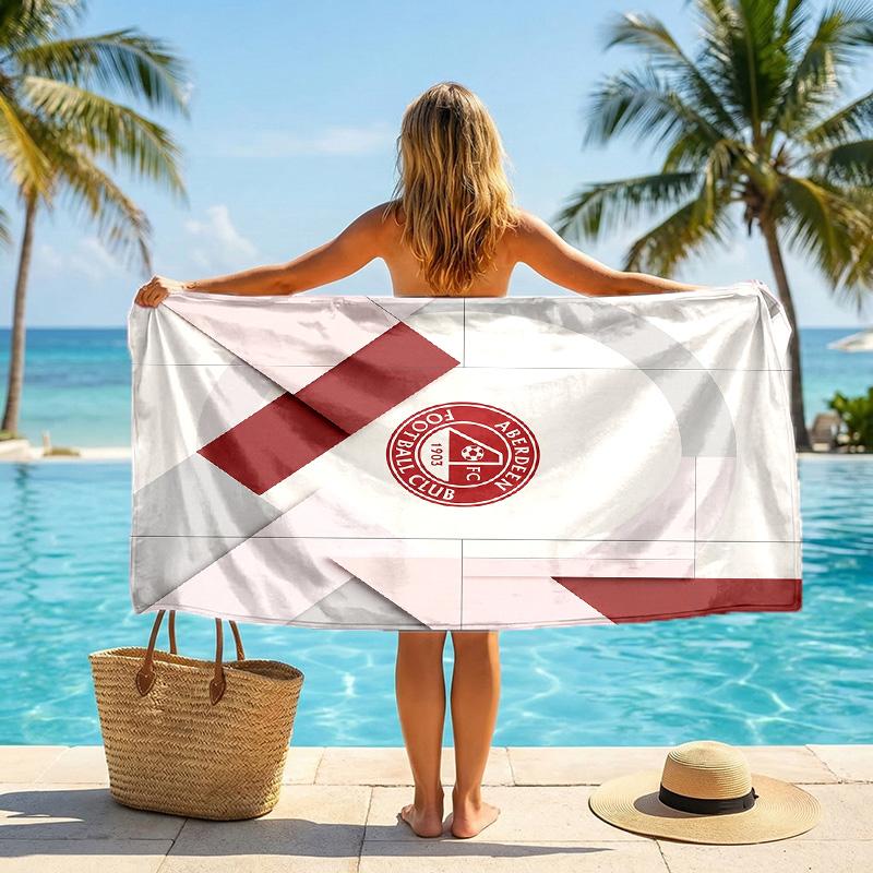 Asciugamano da Spiaggia Asciugatura Rapida Aberdeen FC Stampa Microfibra Assorbente Portatile da Viaggio Asciugamano da Nuoto