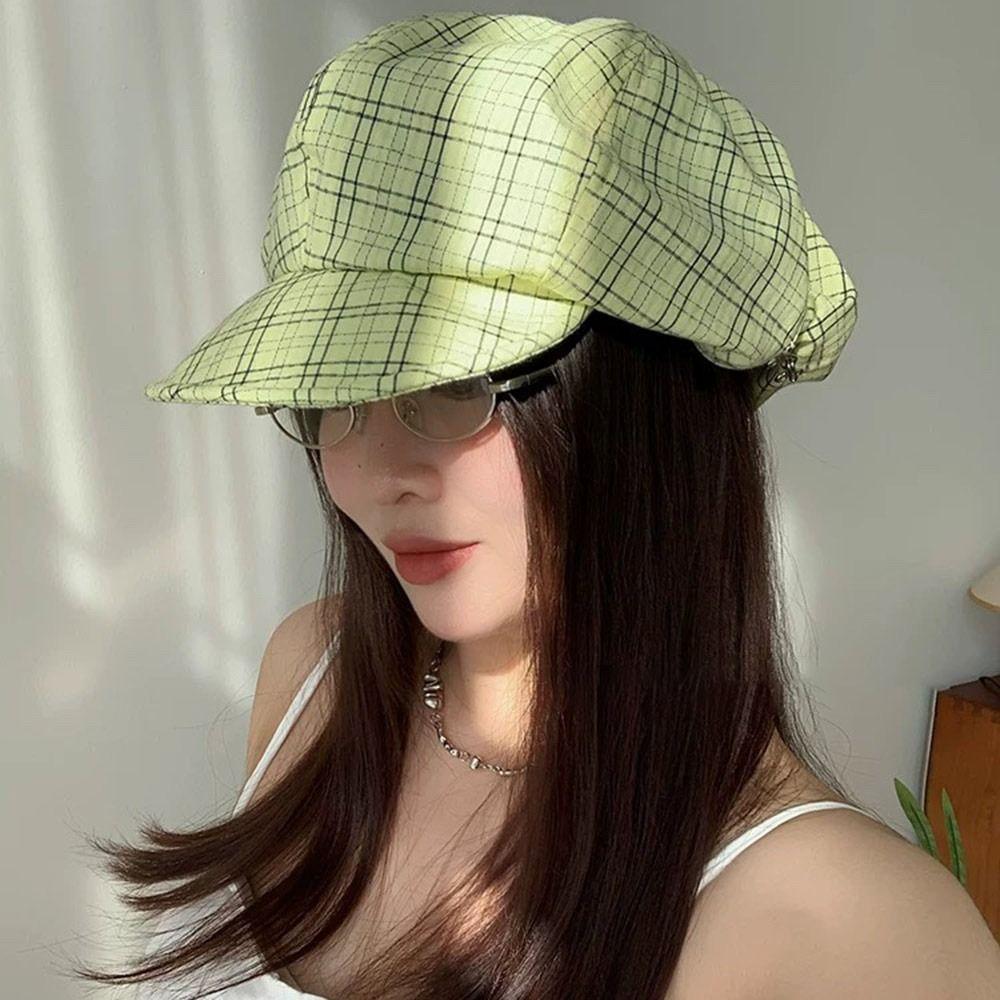 Cotton Beret Hats Short-brimmed Painter Hat Fashion Newsboy Hats Women