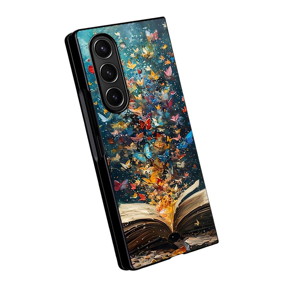 

Cartoon Book Pattern Case for Samsung Galaxy ZFold6 ZFold7 Z Fold 7 6 5 4 3 ZFold3 ZFold5 ZFold4 Back Phone Cover Galaxy Z Fold4