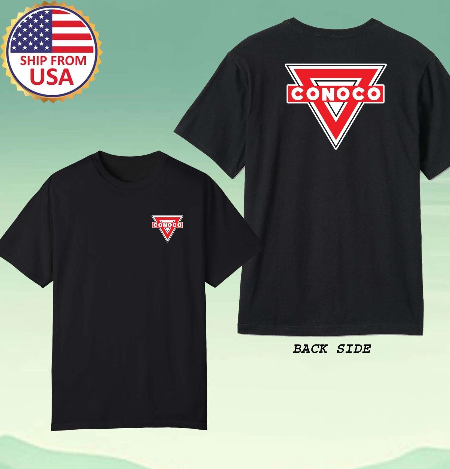 CONOCO OIL GAS GASOLINE Men s Black Size S-5XL S