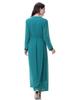 Women's Chiffon Lace Maxi Dress with Round Neck and Long Sleeves, TH923