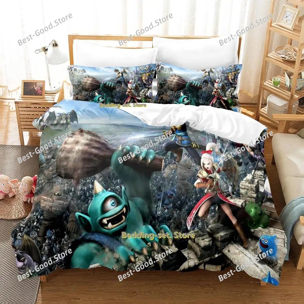 Neues Dragon Quest Bettwäscheset Einzelbett Twin Bett Vollbett Queen Size King Size Bettwäscheset für Erwachsene Kinder Schlafzimmer Bettbezug-Sets Anime