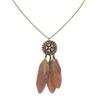Wind Bohemian Painted Glazed Feather Fringed Earrings Fashion Temperament Women's Earrings Long Necklace Accessories