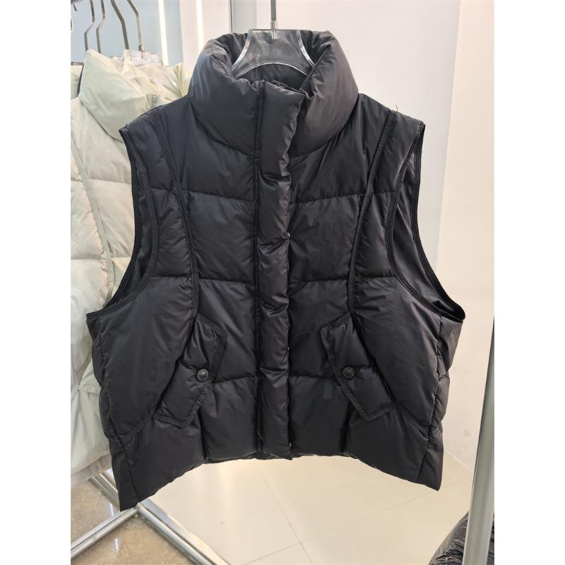 Down vest women's new spring and autumn loose and fashionable duck down warm vest vest outside