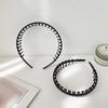Black Series Headband Korean Style Practical Simple Face Wash Non-Slip Toothed Pressure Hair Hair Band Plastic Hair Accessories