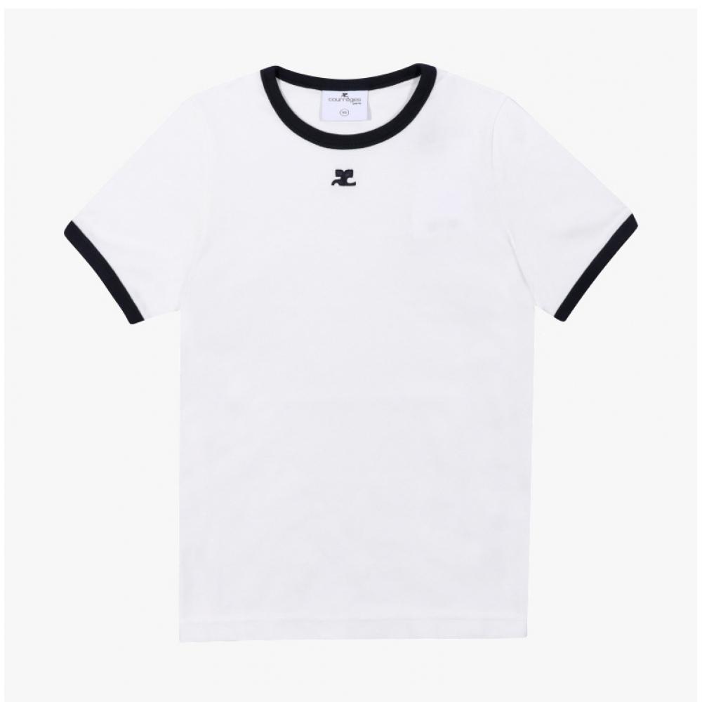 Courage 125jtS017 JS0203 0083 Logo ContraSt Women S Short Sleeve Tee