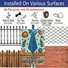 2D Flat, 1pc Tie Father's Day Metal Wall Art Sign "Happy Father's Day" - 8*12 Inch Aluminium Rustic Home Decor, Cute Style Wall Plaque, Sweet Gift