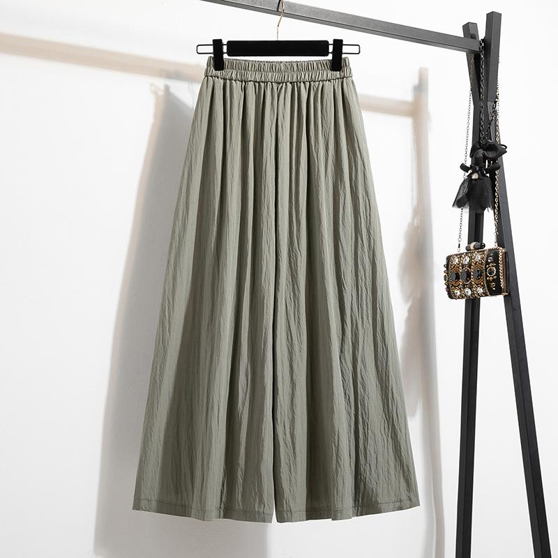 DIMANAF 2025 Spring Summer Plus Size High Waist New Skirts Women Clothing Fashion Loose Pleated Skirt Vintage